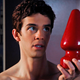 Andy (Michael Carbonaro) takes a look at his new toy